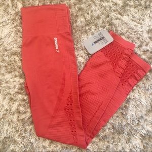 Gymshark Red Energy + Seamless Leggings